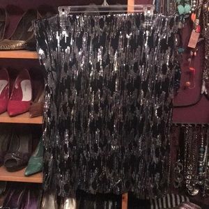 Calvin Klein Sequin Pencil Skirt